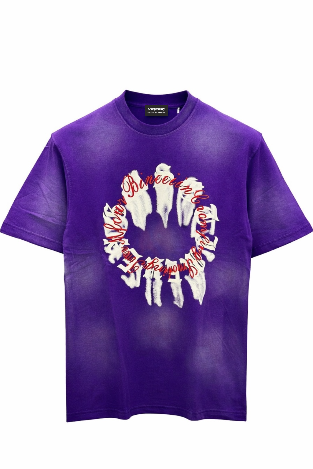 DISTORTED REALITY™ Heavyweight Embroidered Graphic T-Shirt