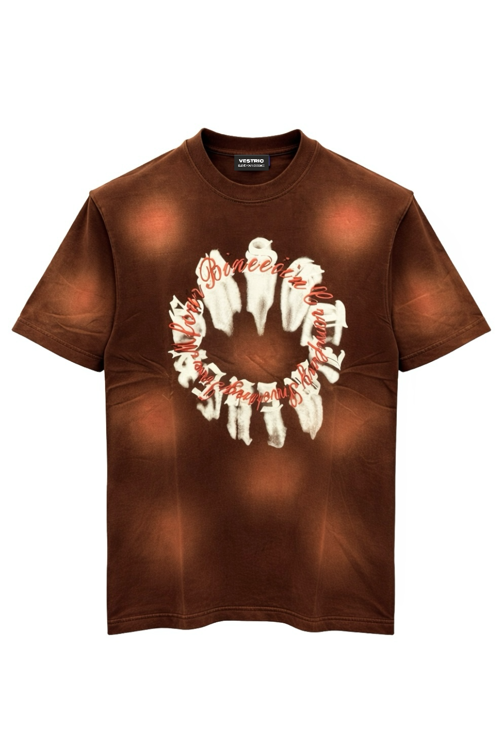 DISTORTED REALITY™ Heavyweight Embroidered Graphic T-Shirt
